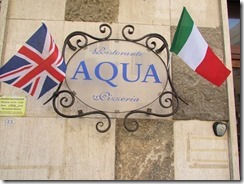 Aqua signage